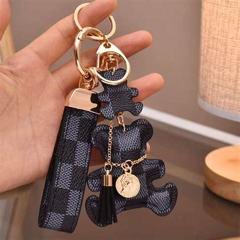 louis vuitton teddy bear keychain|louis vuitton bulldog keychain.